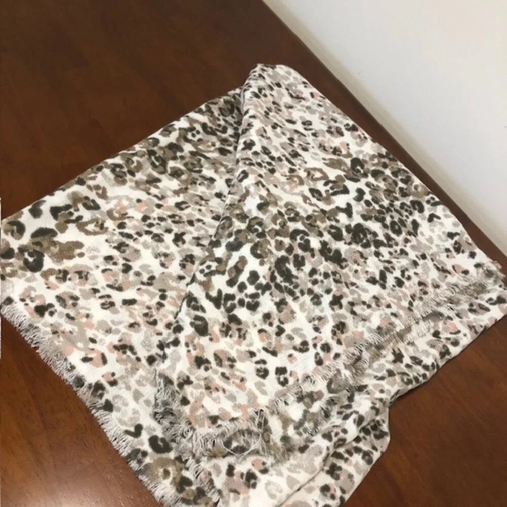 Animal Print Vintage Oversized Wrap Scarf.